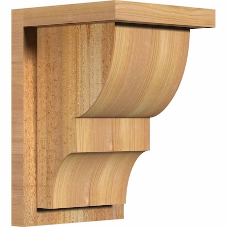 Ekena Millwork Ridgewood Rough Sawn Corbel w/Backplate, Western Red Cedar, 8"W x 8"D x 12"H COR08X08X12RID01RWR